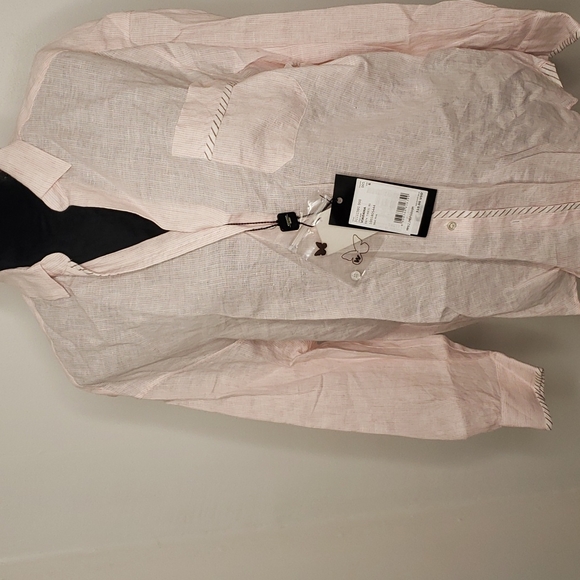 VIADANA Long Sleeve pink button up Blouse size 6-8 but can fit - Picture 5 of 7
